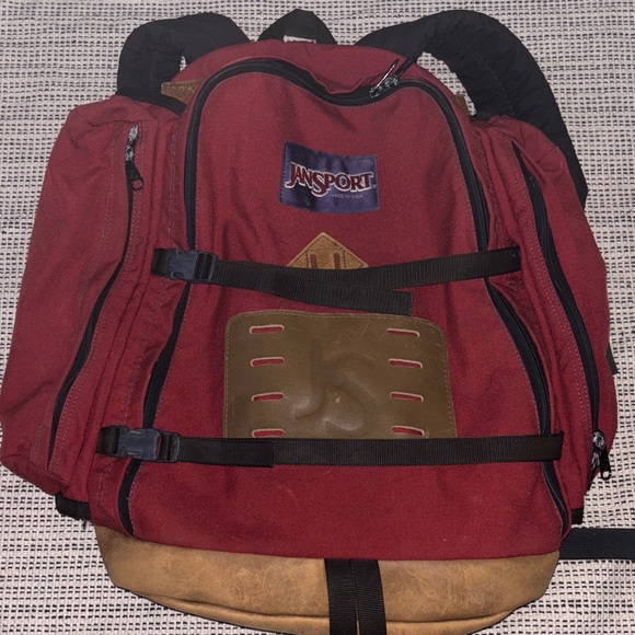 Jansport Vintage (80’s/90’s) Super Sack Maroon Backpack - Picture 1 of 13